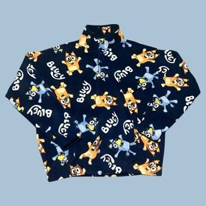 Bluey & Bingo Jacket Unisex Adult Size S/P Polar Fleece Pockets NEW